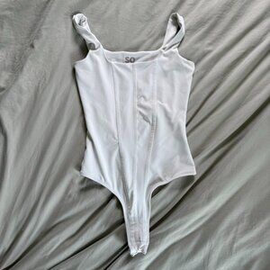 white contour body suit